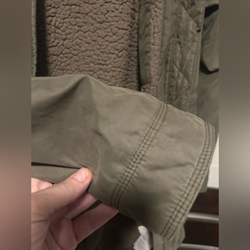 Abercrombie fitch utility army green military like jacket coat S SMALL winter - Picture 8 of 10